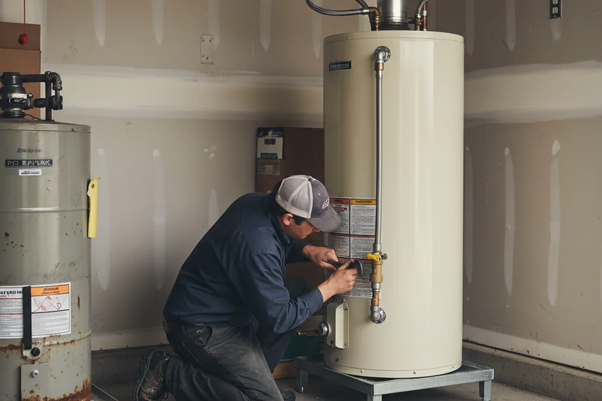 Water heater and shutoff valve replacement in Michigan Center